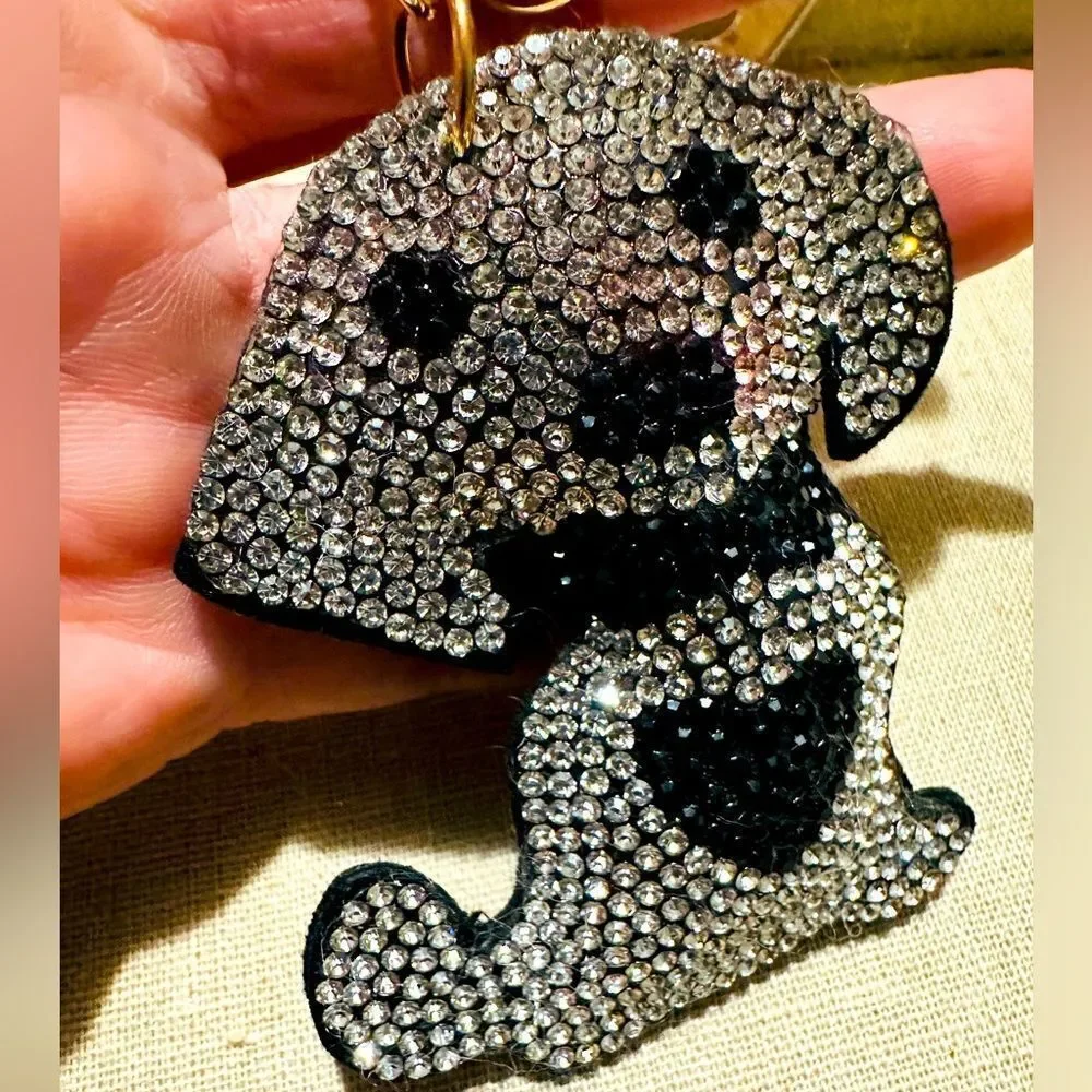 Sparkling Rhinestone Dog Keychain – Cute & Glamorous